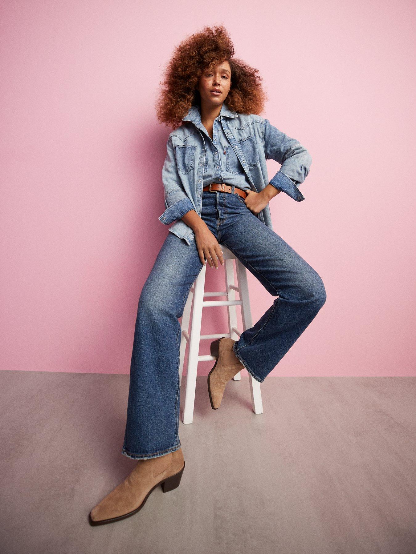 Image 3 of 6 of Levi's Ribcage Full-length Jeans - Valley View - Blue