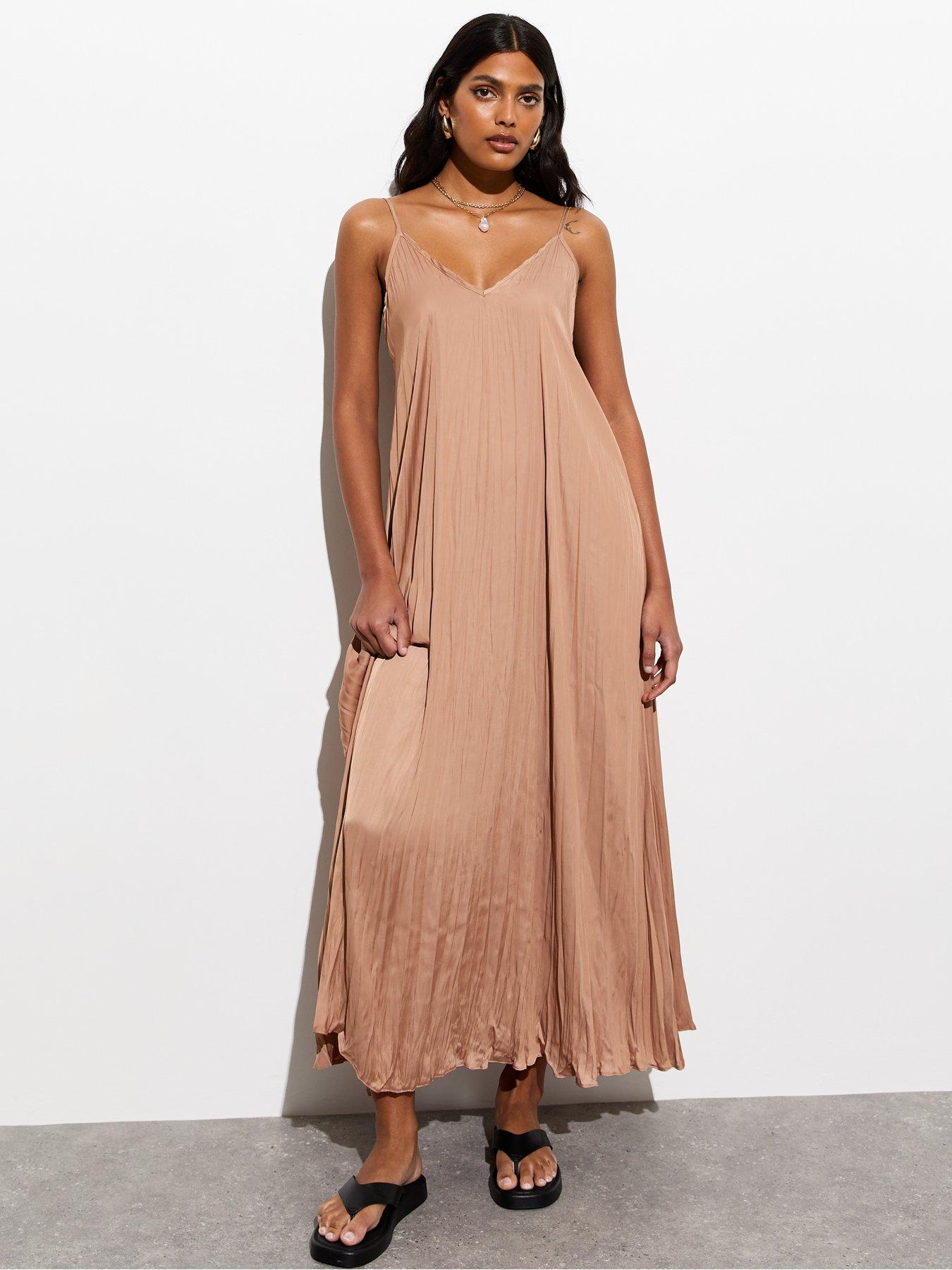 new-look-camel-crinkle-satin-slouch-slip-maxi-dress