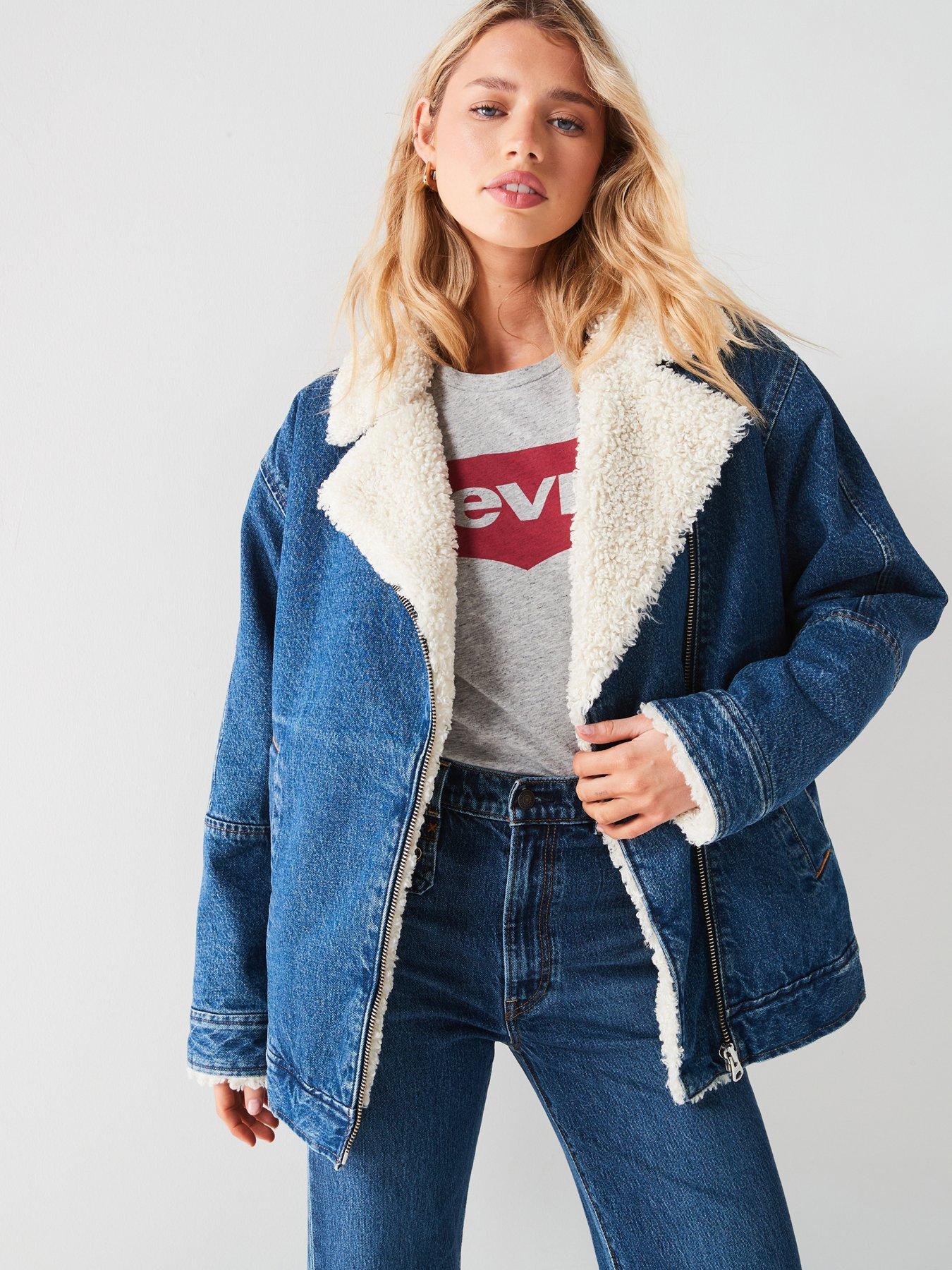 Levi's sherpa collar denim jacket best sale