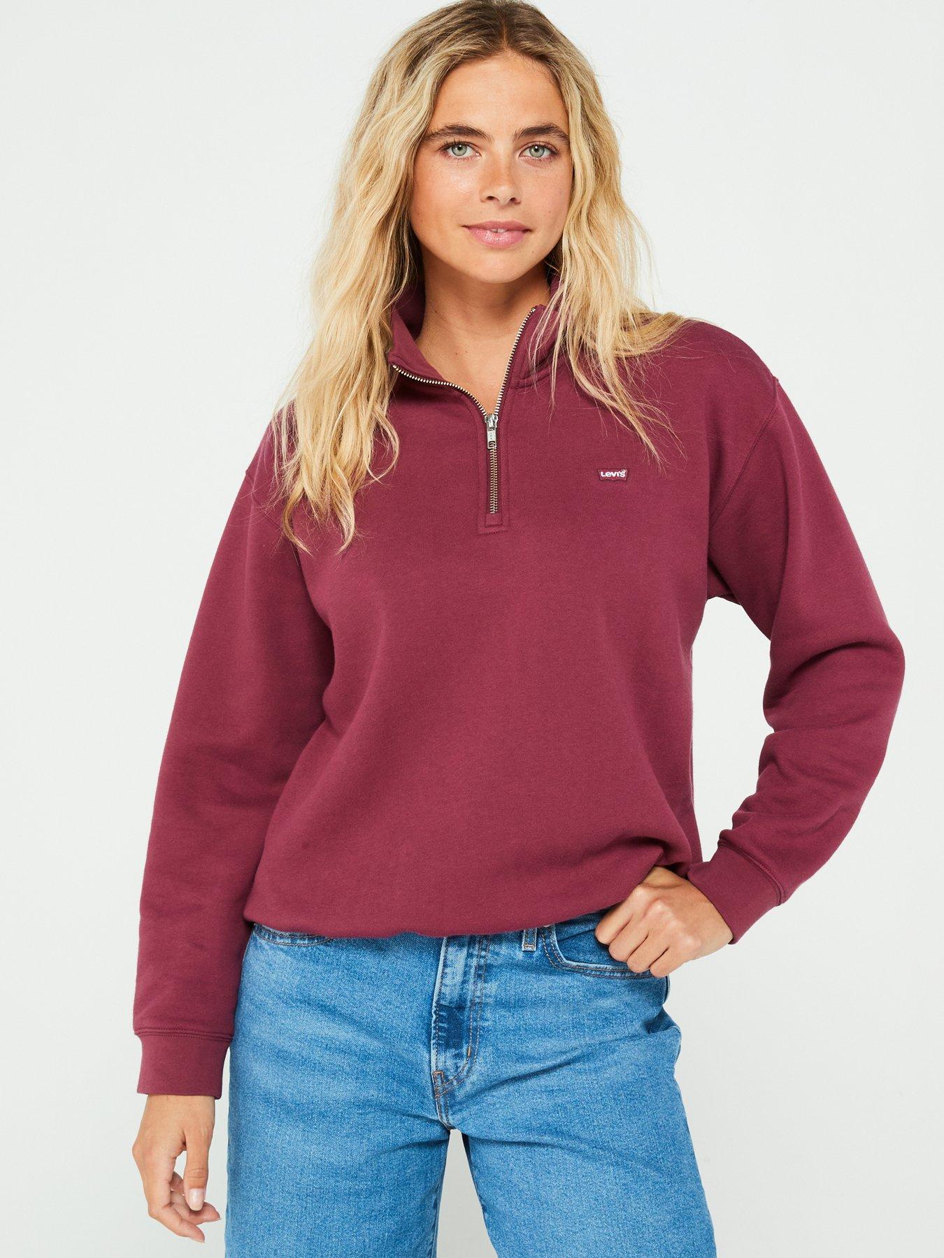 levis-everyday-14-zip-sweatshirt-burgundy