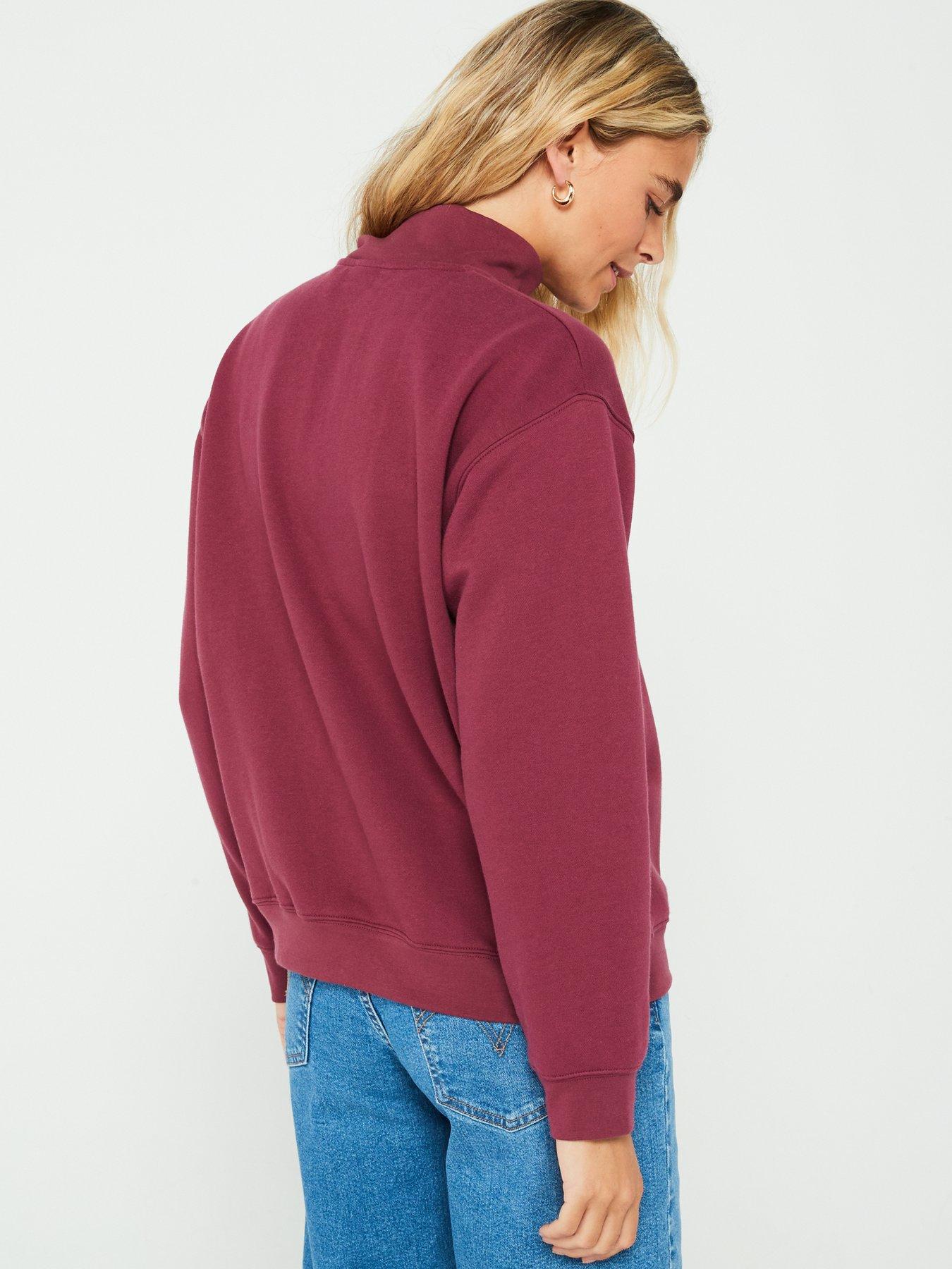 levis-everyday-14-zip-sweatshirt-burgundystillFront