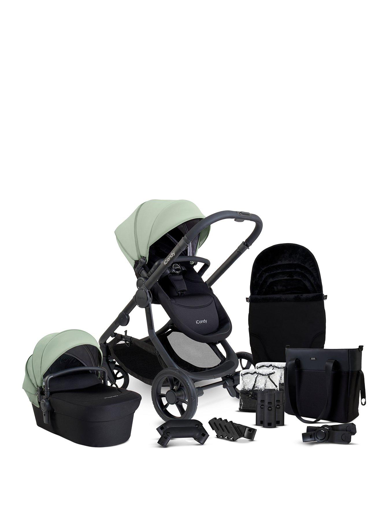 icandy-orange-4-pushchair-bundle-pistachioblackfront