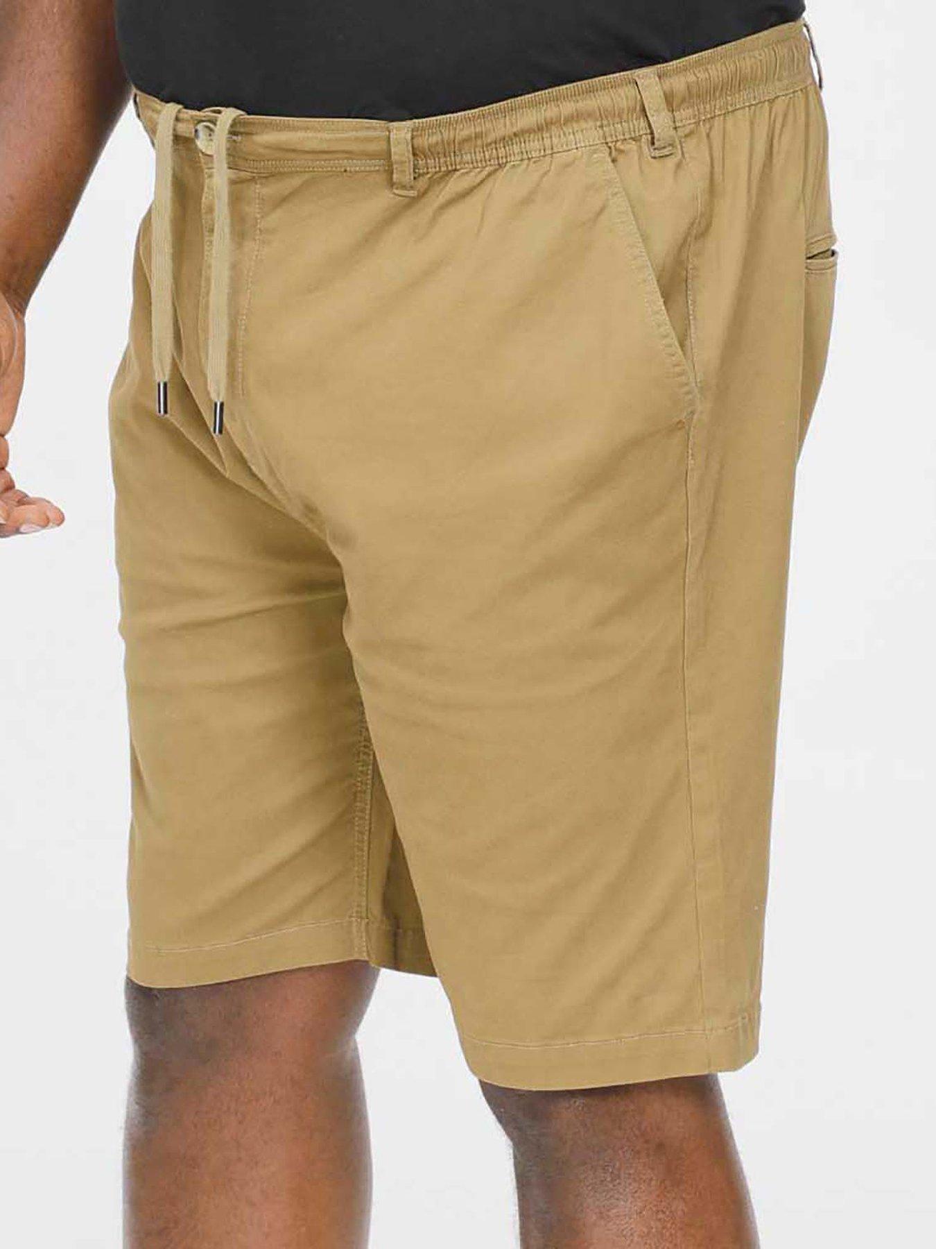 D555 D555 Aries Full Elastic Waist Stretch Shorts - Tobacco