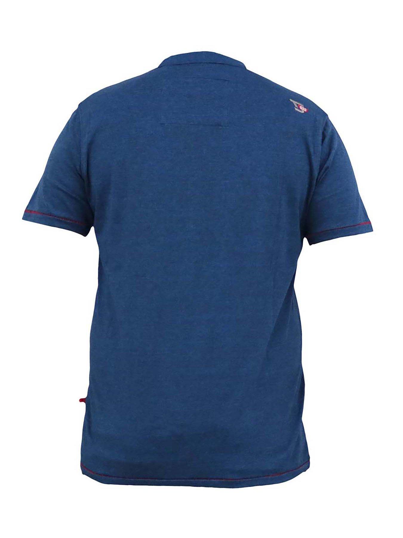 Image 2 of 5 of D555 Bradford Skeleton Printed T-Shirt - / Blue Twist - Navy