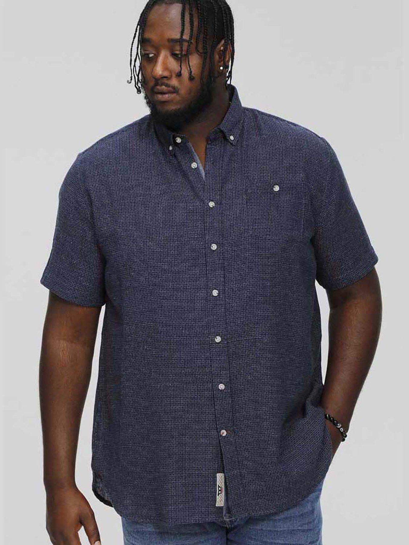D555 D555 Girton Short Sleeved Lined Shirt - Navy