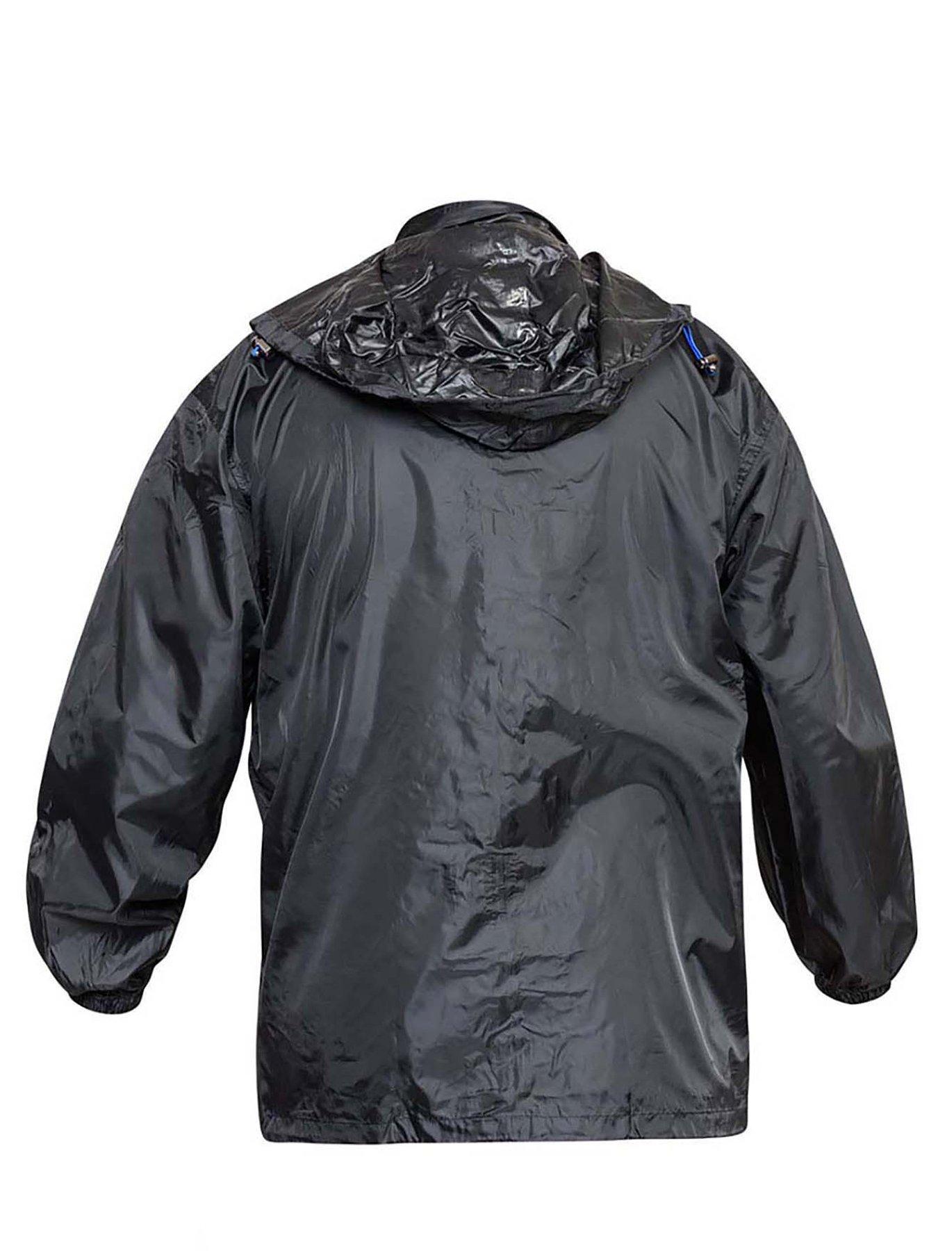 Image 4 of 4 of D555 D555 Zac Packaway Weatherproof Rain Jacket - Black