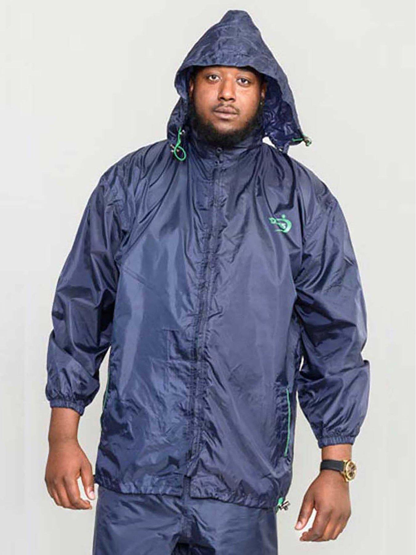 undefined D555 Zac Packaway Weatherproof Rain Jacket - Navy