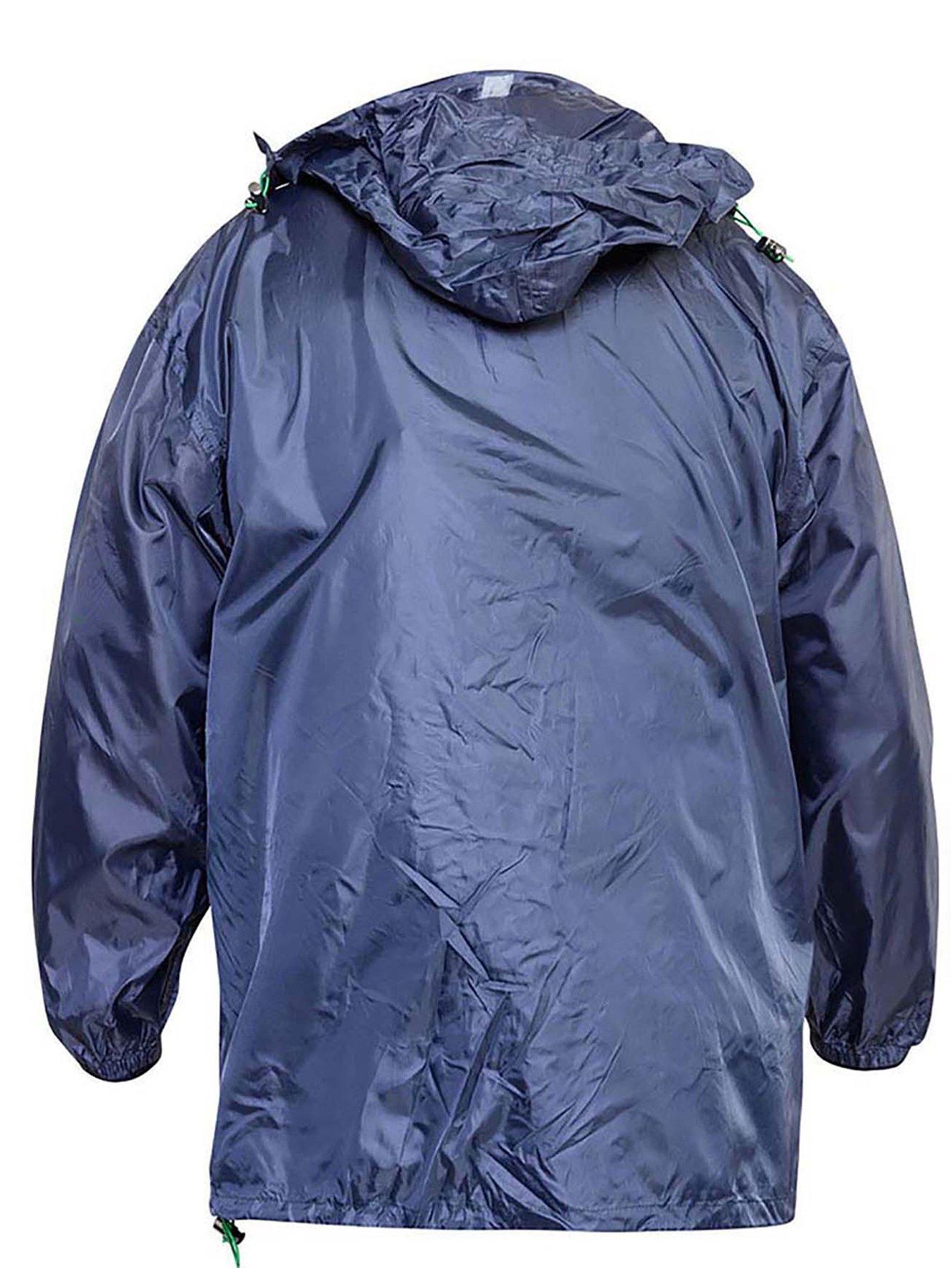 Image 4 of 4 of D555 D555 Zac Packaway Weatherproof Rain Jacket - Navy