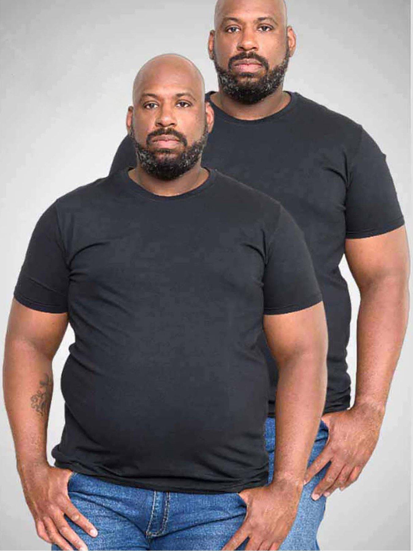 undefined D555 Fenton Pack Of 2 T-shirts - Black/black