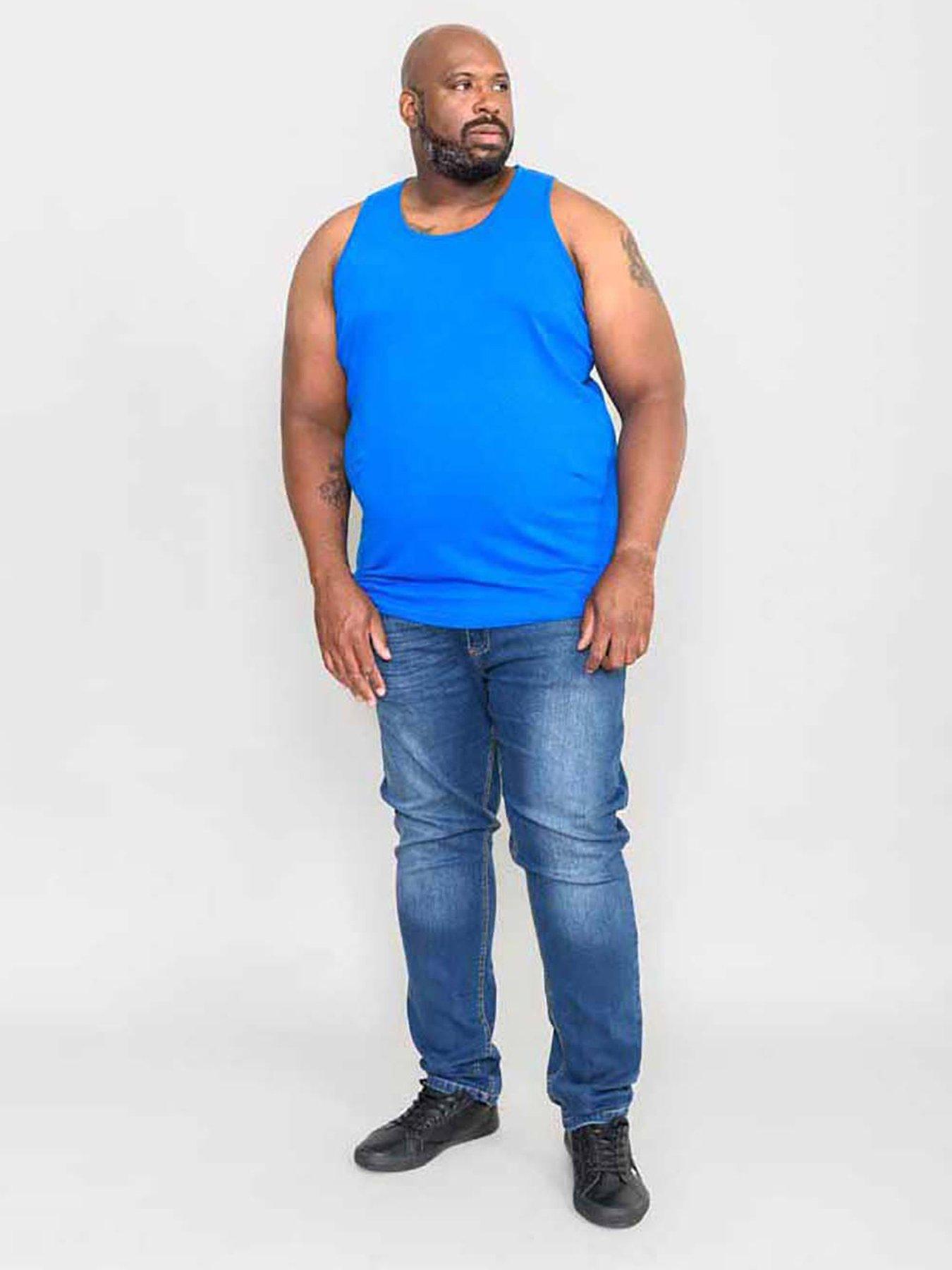 Image 2 of 4 of D555 D555 Fabio Muscle Vest - Blue