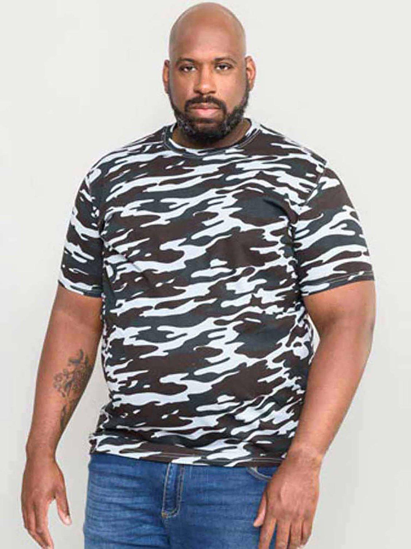 D555 D555 Gaston Camouflage Print T-shirt - Storm