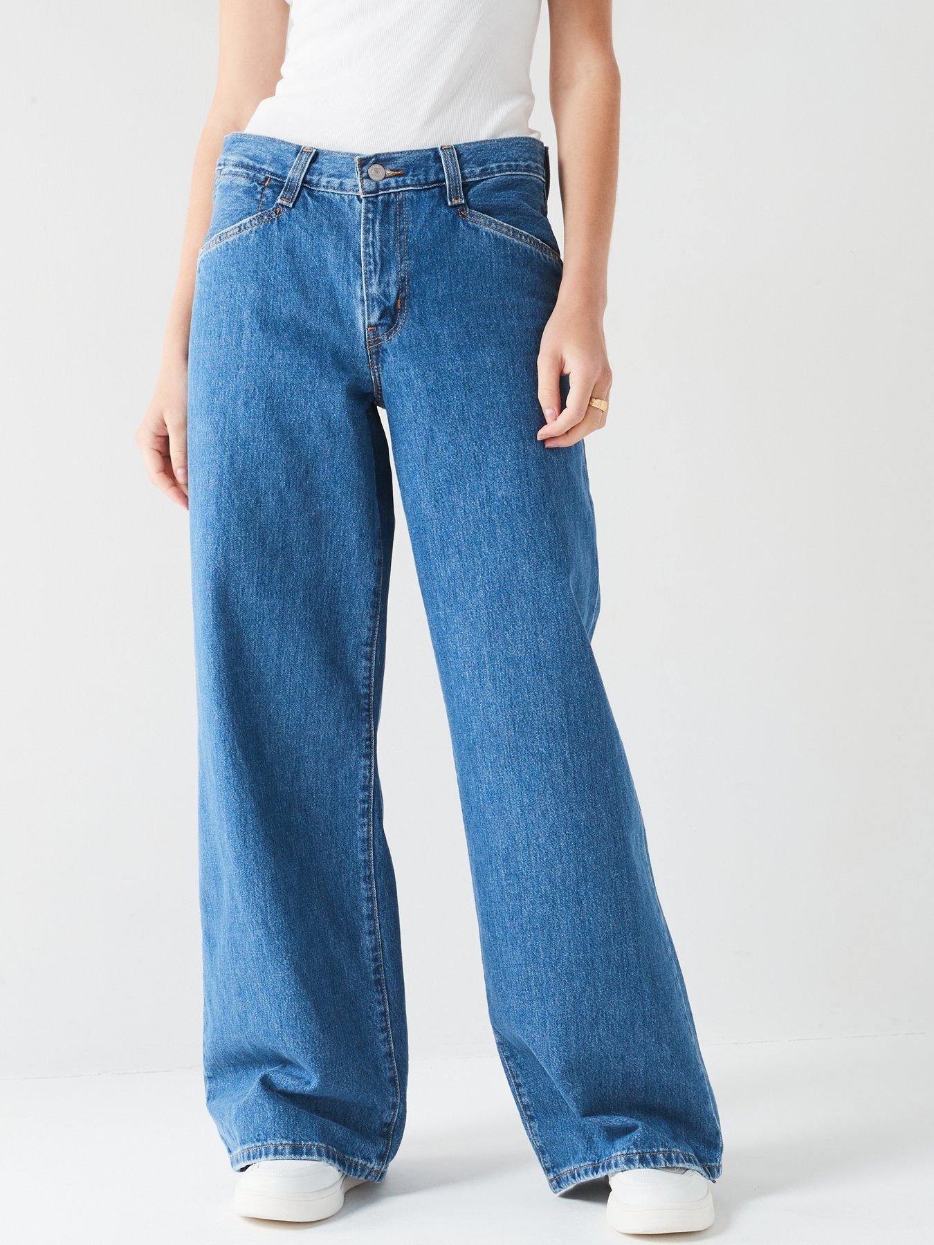 Image 1 of 6 of Levi's 94 Baggy Wide Leg Jeans - Take Chances - Blue