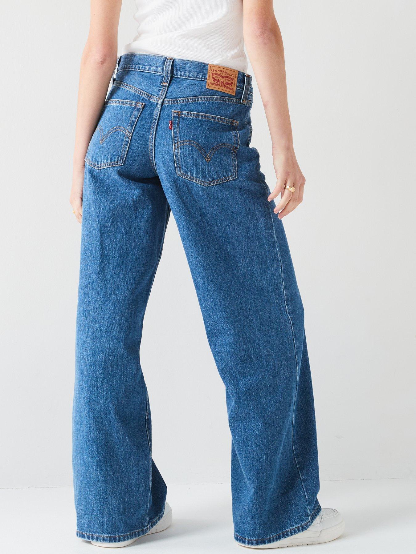 Image 2 of 6 of Levi's 94 Baggy Wide Leg Jeans - Take Chances - Blue