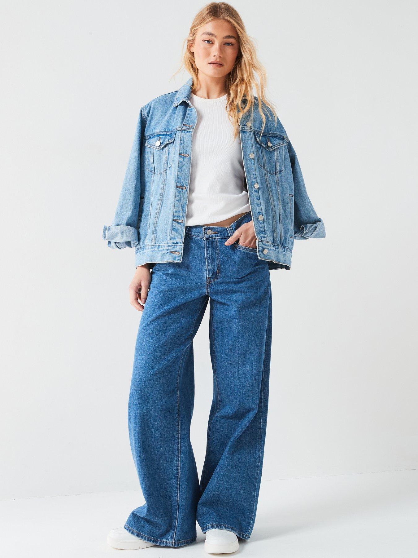 Image 3 of 6 of Levi's 94 Baggy Wide Leg Jeans - Take Chances - Blue