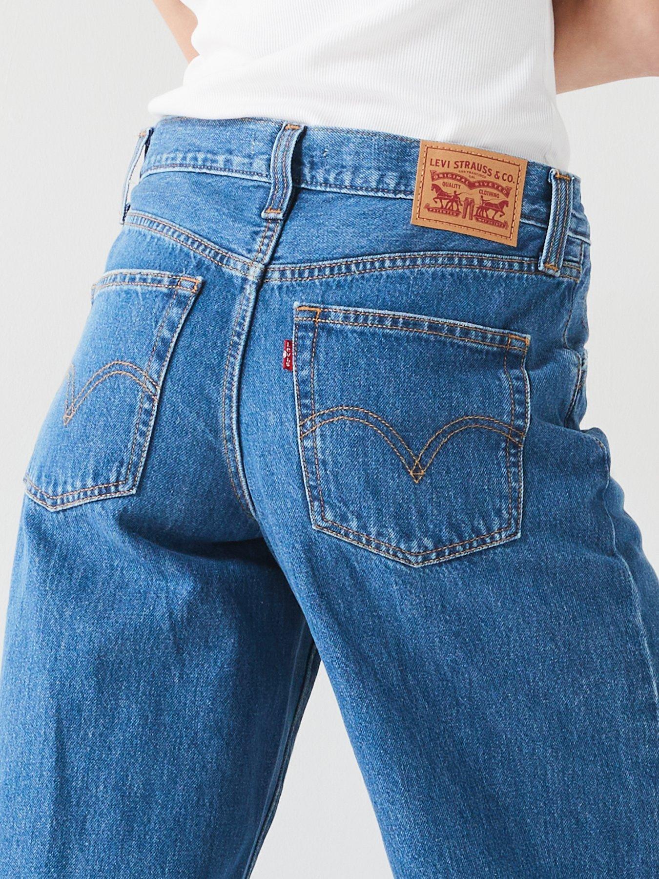 Image 6 of 6 of Levi's 94 Baggy Wide Leg Jeans - Take Chances - Blue