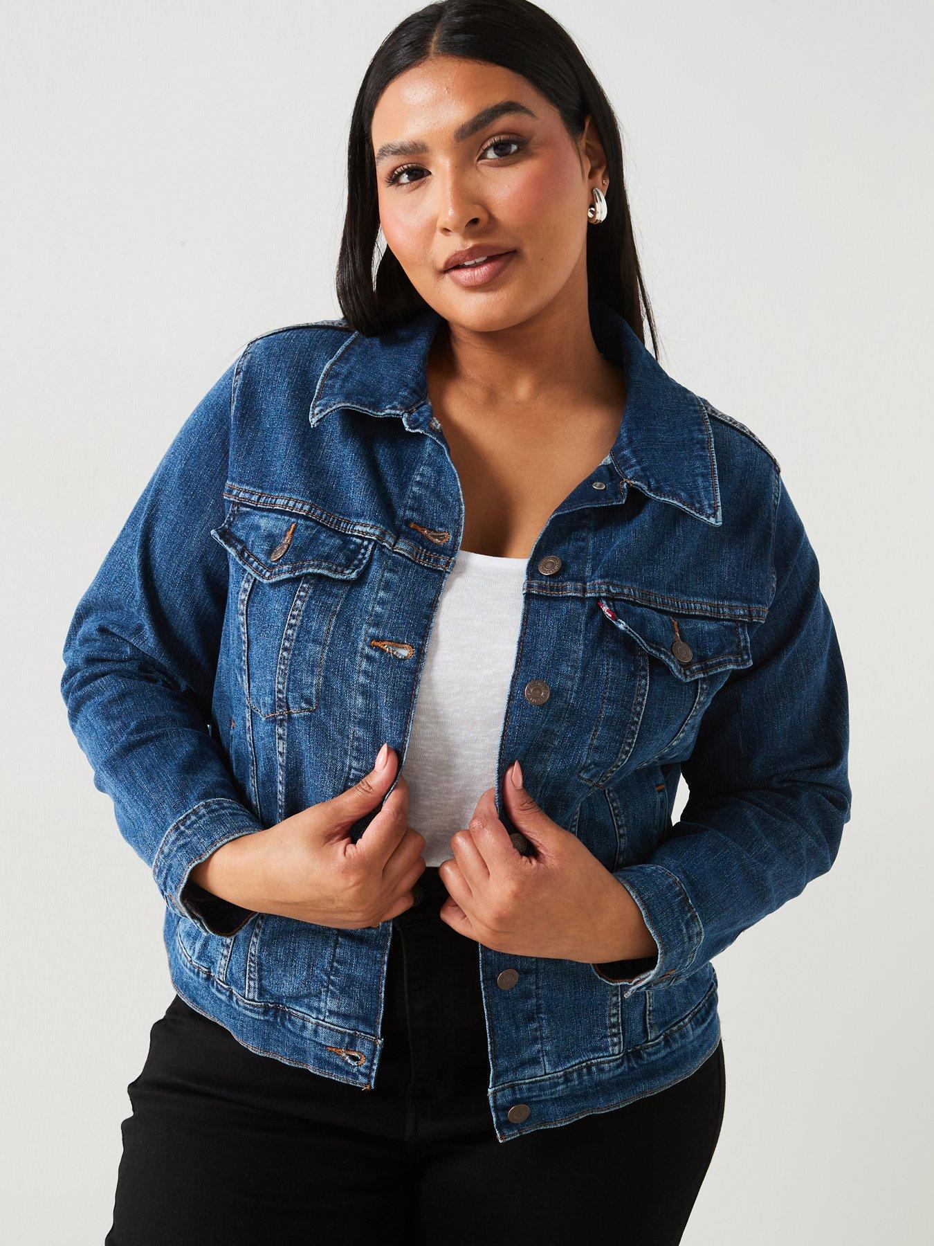 Levi's Plus Original Trucker Jacket (plus Size) - A8492-0002 See Her Run Plus - Blue