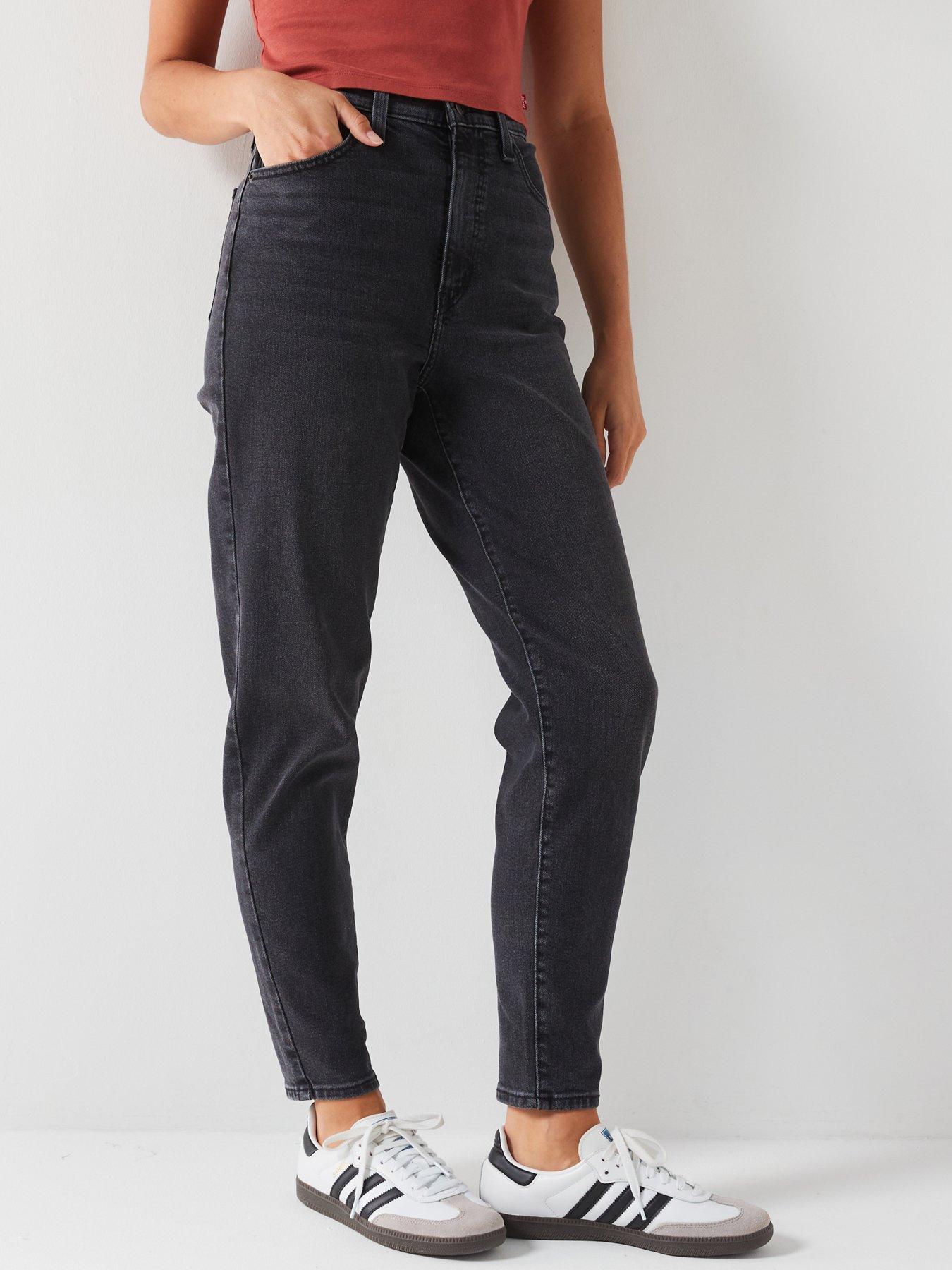 Levi's High Waisted Mom Jeans - Say No Go Grey