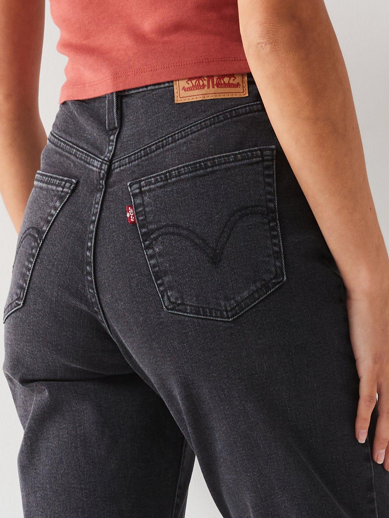Image 4 of 5 of Levi's High Waisted Mom Jeans - Say No Go Grey