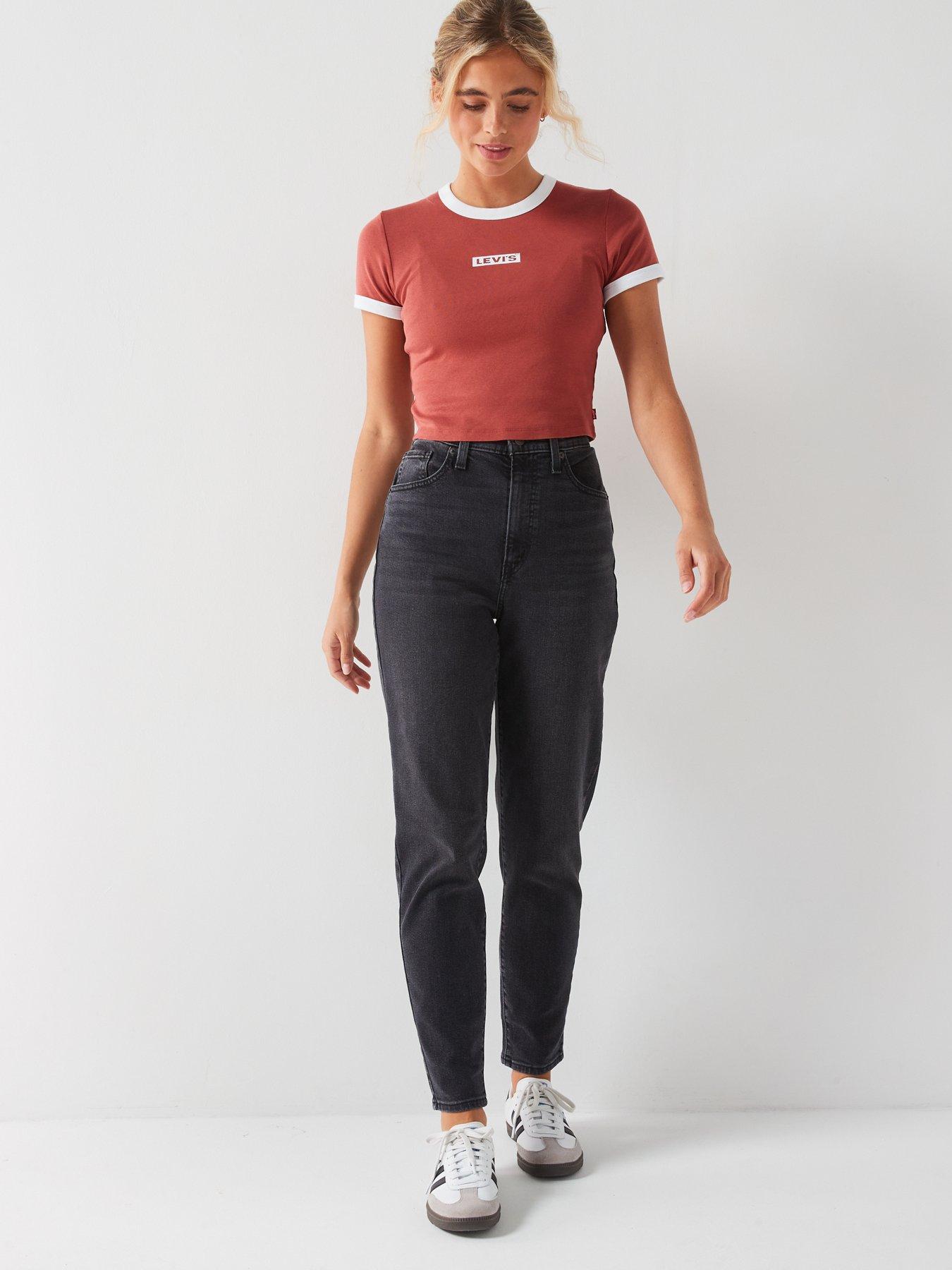 Image 5 of 5 of Levi's High Waisted Mom Jeans - Say No Go Grey