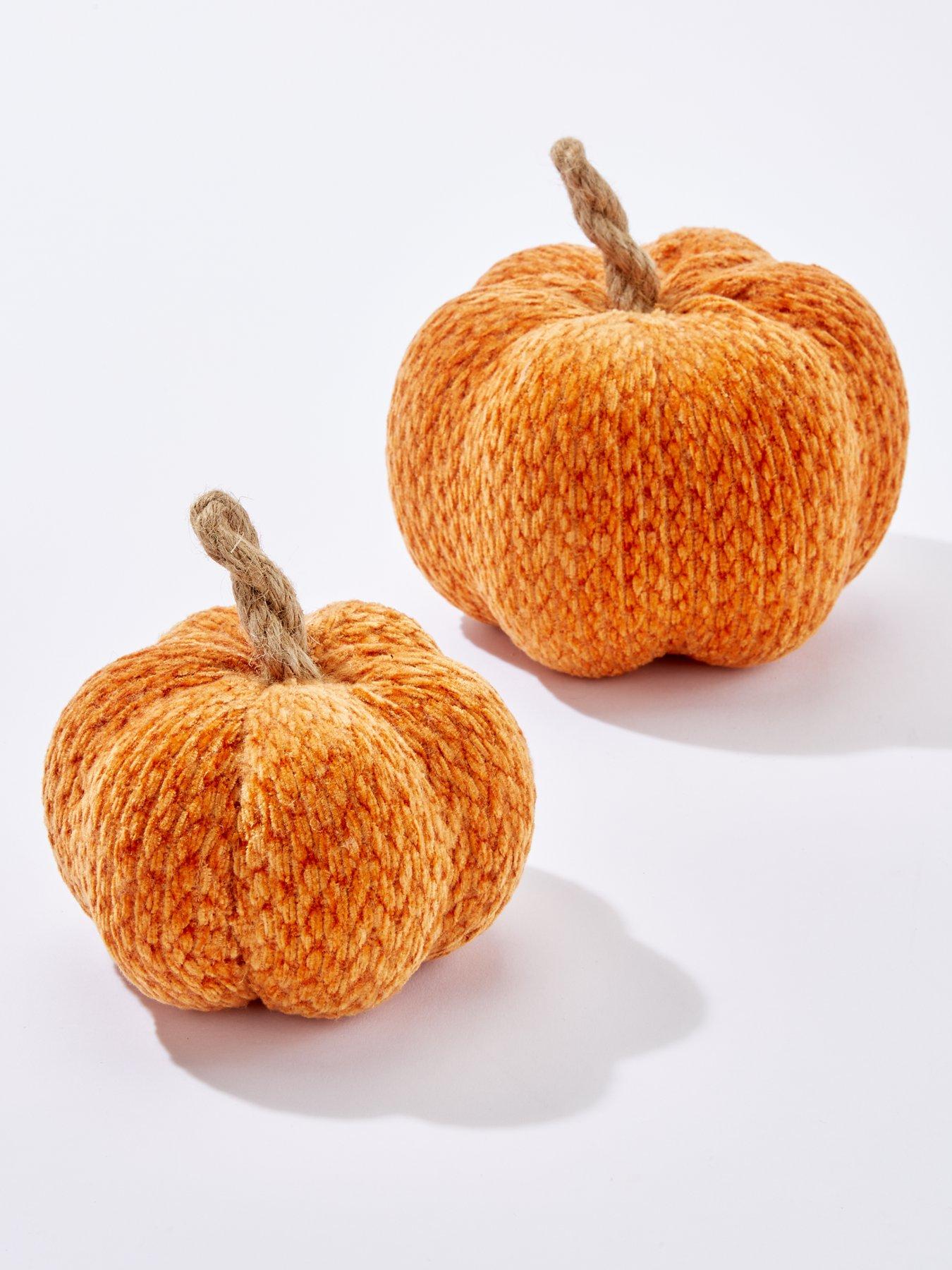 very-home-set-of-2-chenille-pumpkin-autumnhalloween-decorationsstillFront