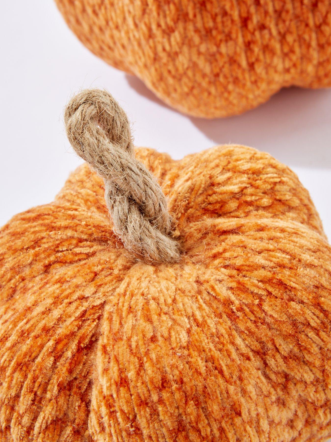 very-home-set-of-2-chenille-pumpkin-autumnhalloween-decorationsdetail