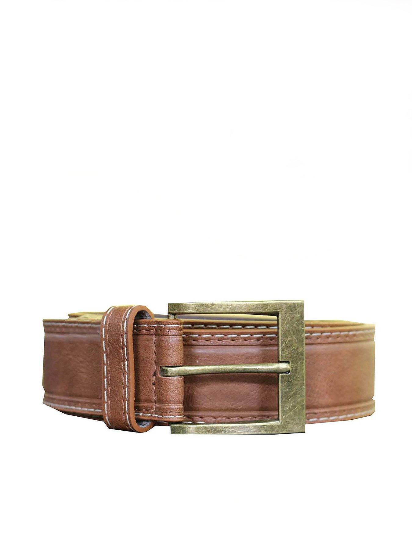 undefined D555 Dylan Bonded Leather Belt - Tan