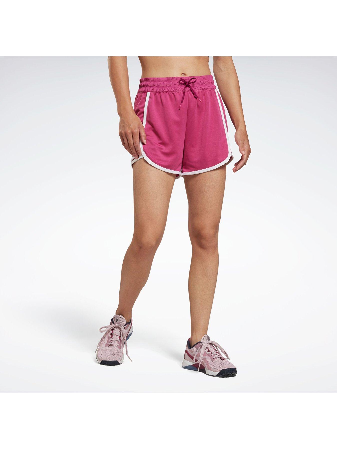 reebok-womens-training-id-knit-shorts-pinkstillFront