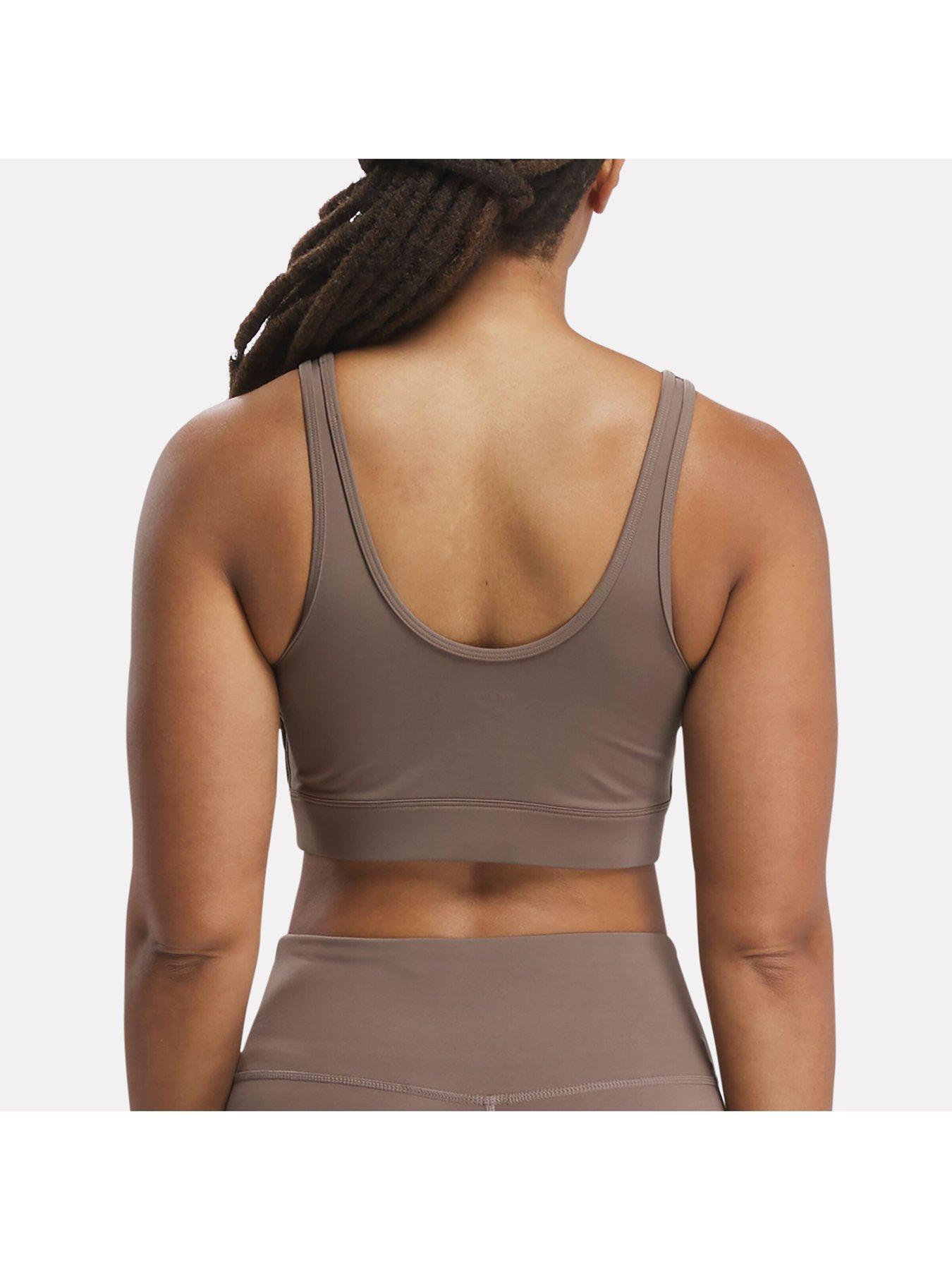 reebok-womens-training-active-essentials-dreamblend-bra-brownstillFront