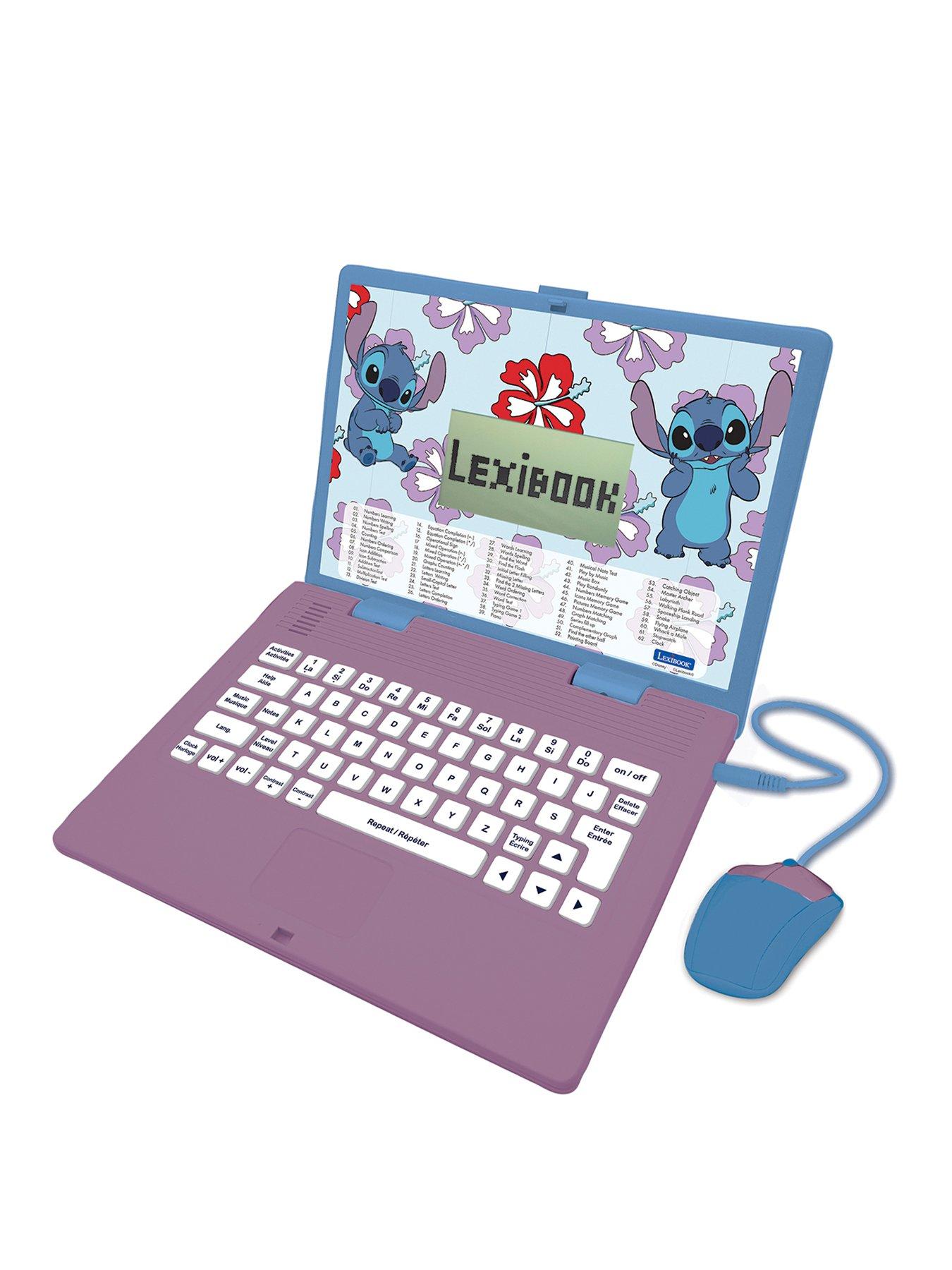 Disney Lexibook Stitch Bilingual Educational Laptop (124 Activities in English / French)