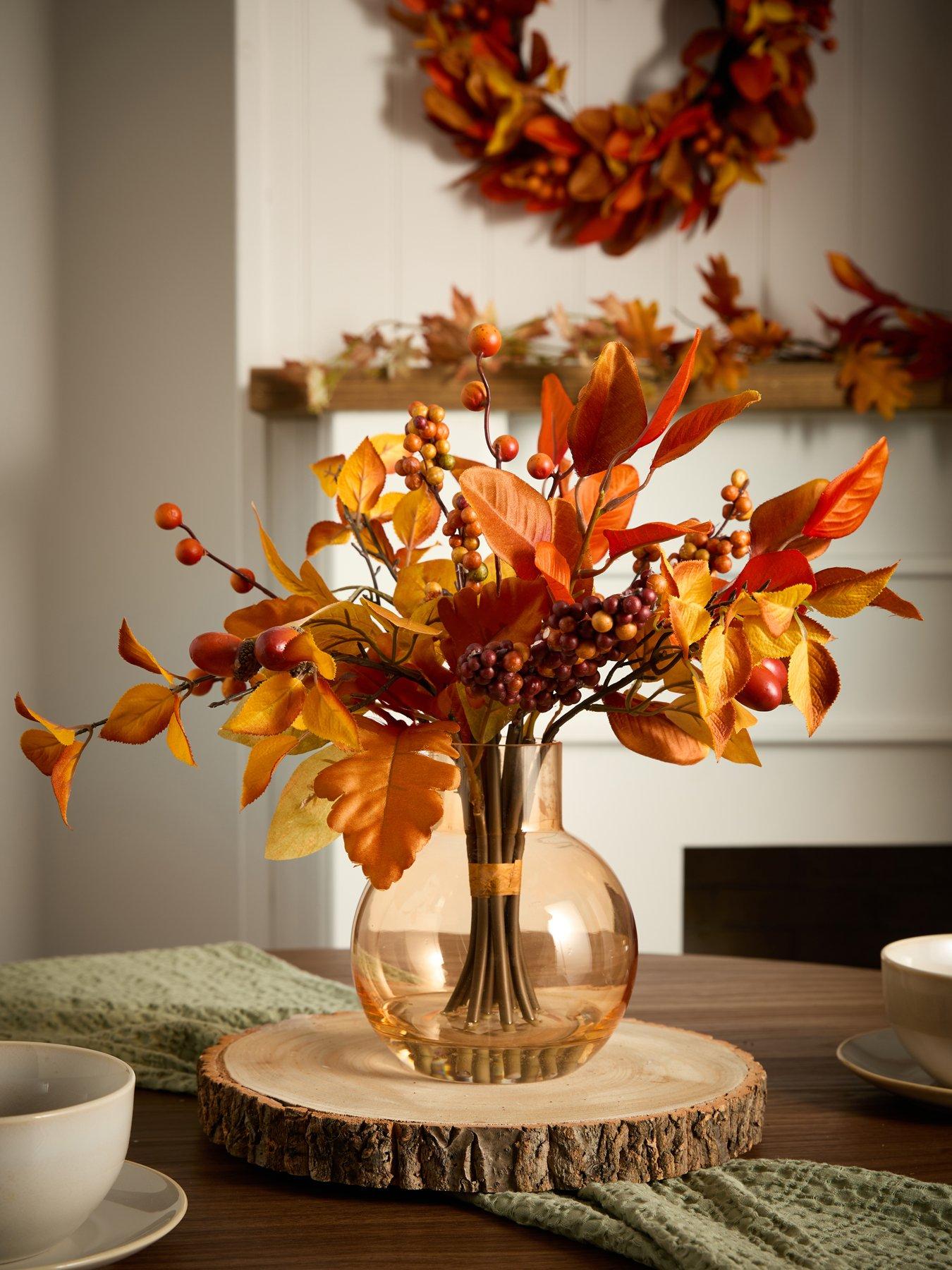 Everyday Autumn Harvest Vase With Foliage