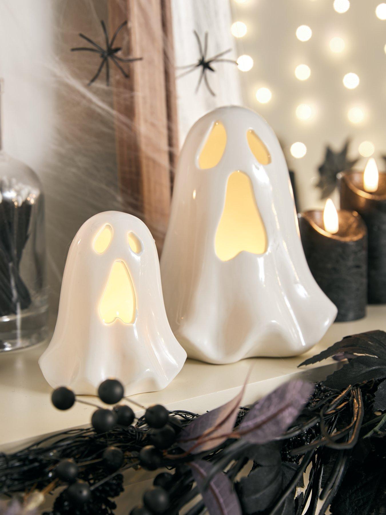 The Very Collection Set Of 2 Halloween Ghost Lights in White