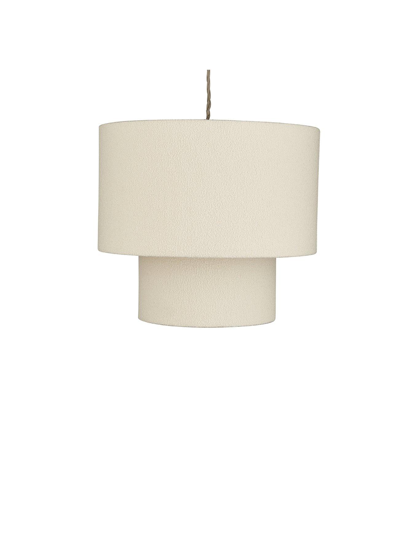 very-home-boucle-2-tier-easy-fit-lightshade-in-whitestillFront