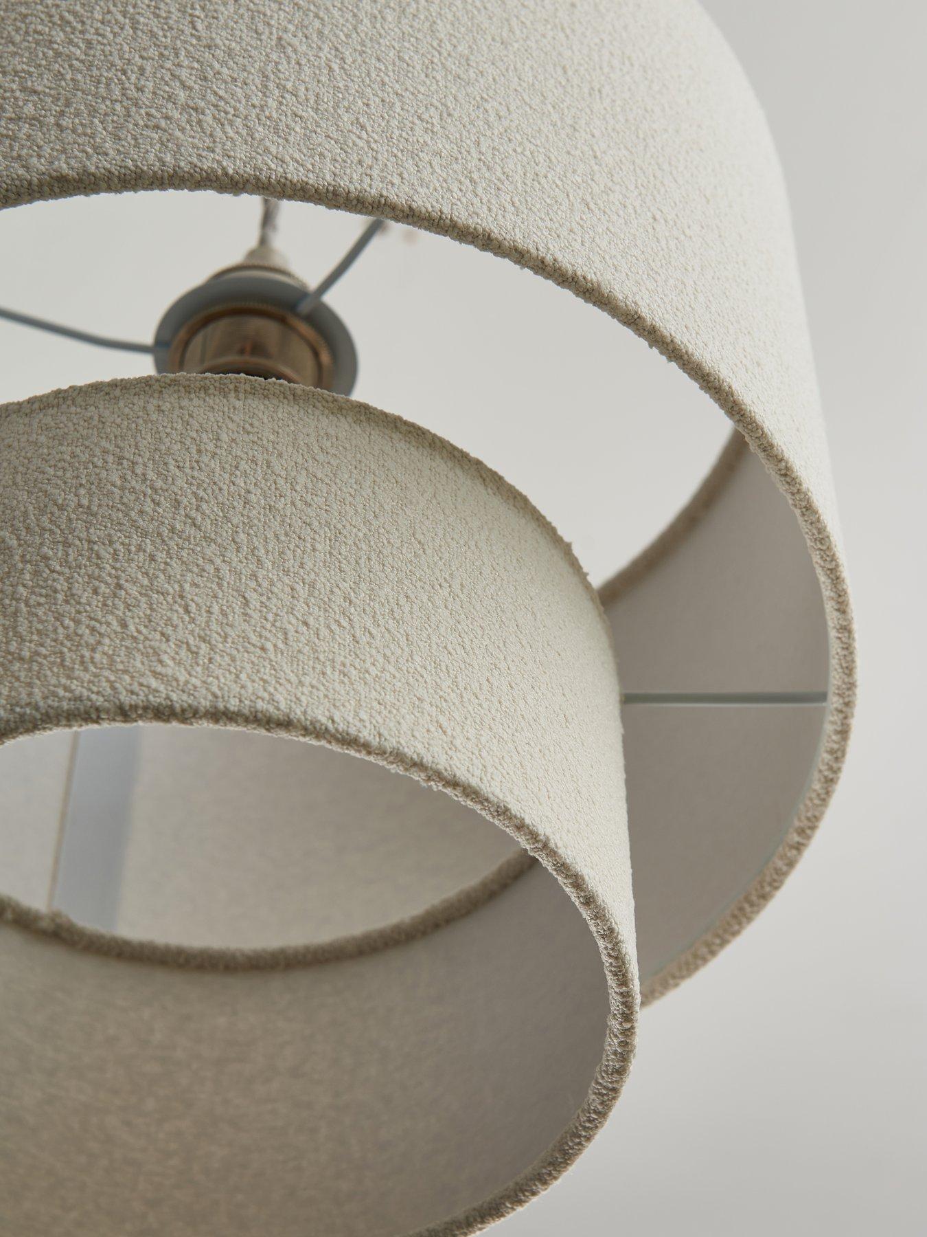 very-home-boucle-2-tier-easy-fit-lightshade-in-whitedetail