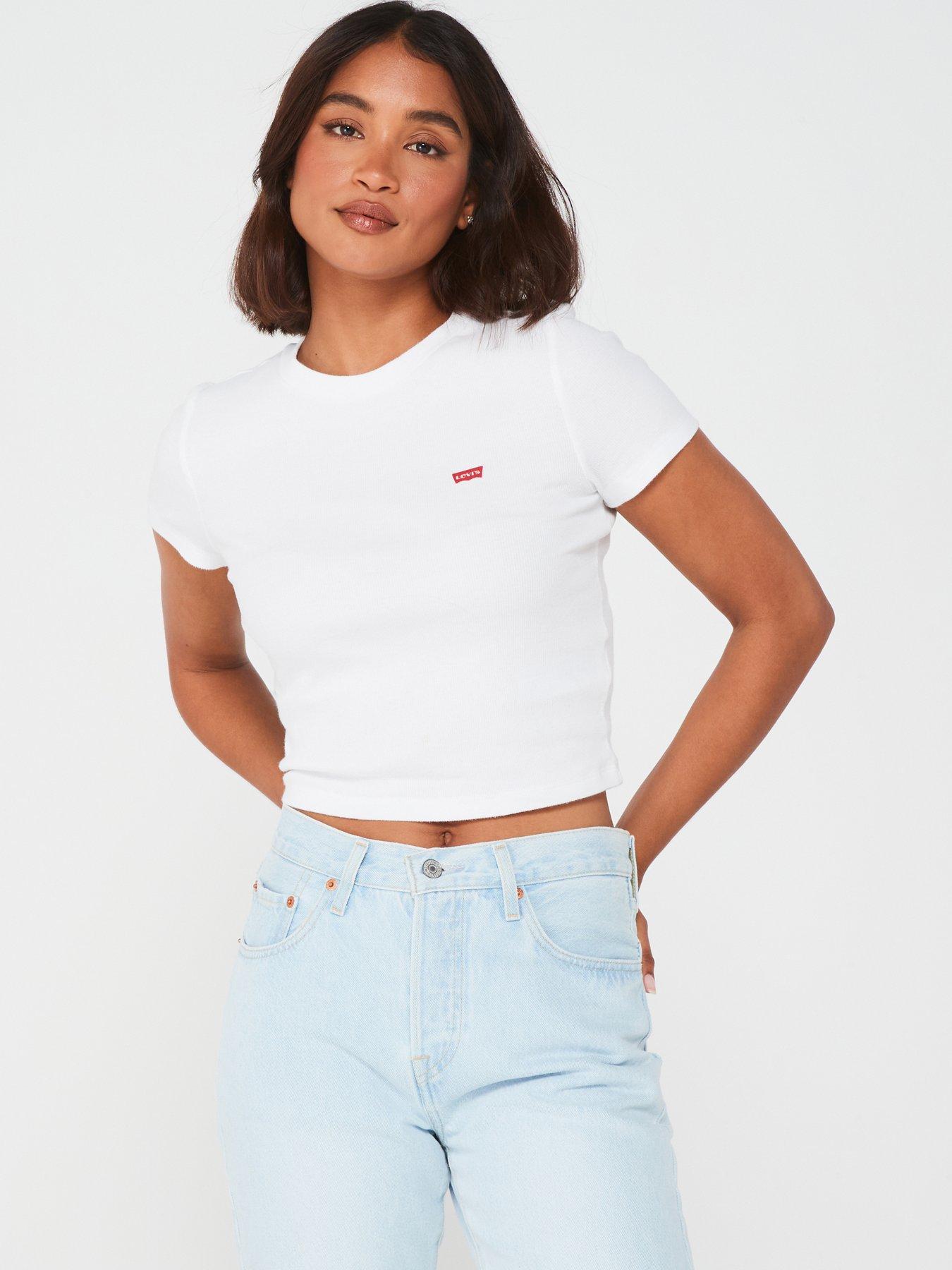 Levi's Essential Sporty T-shirt - White + Cotton Blend