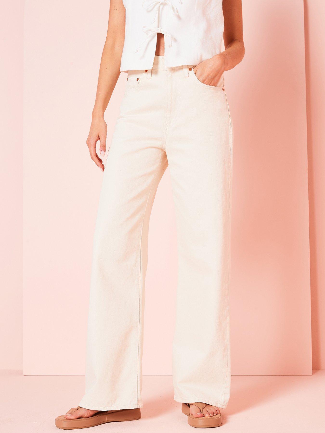 Levi's Ribcage Wide Leg Jeans - Barely Freezing Cream