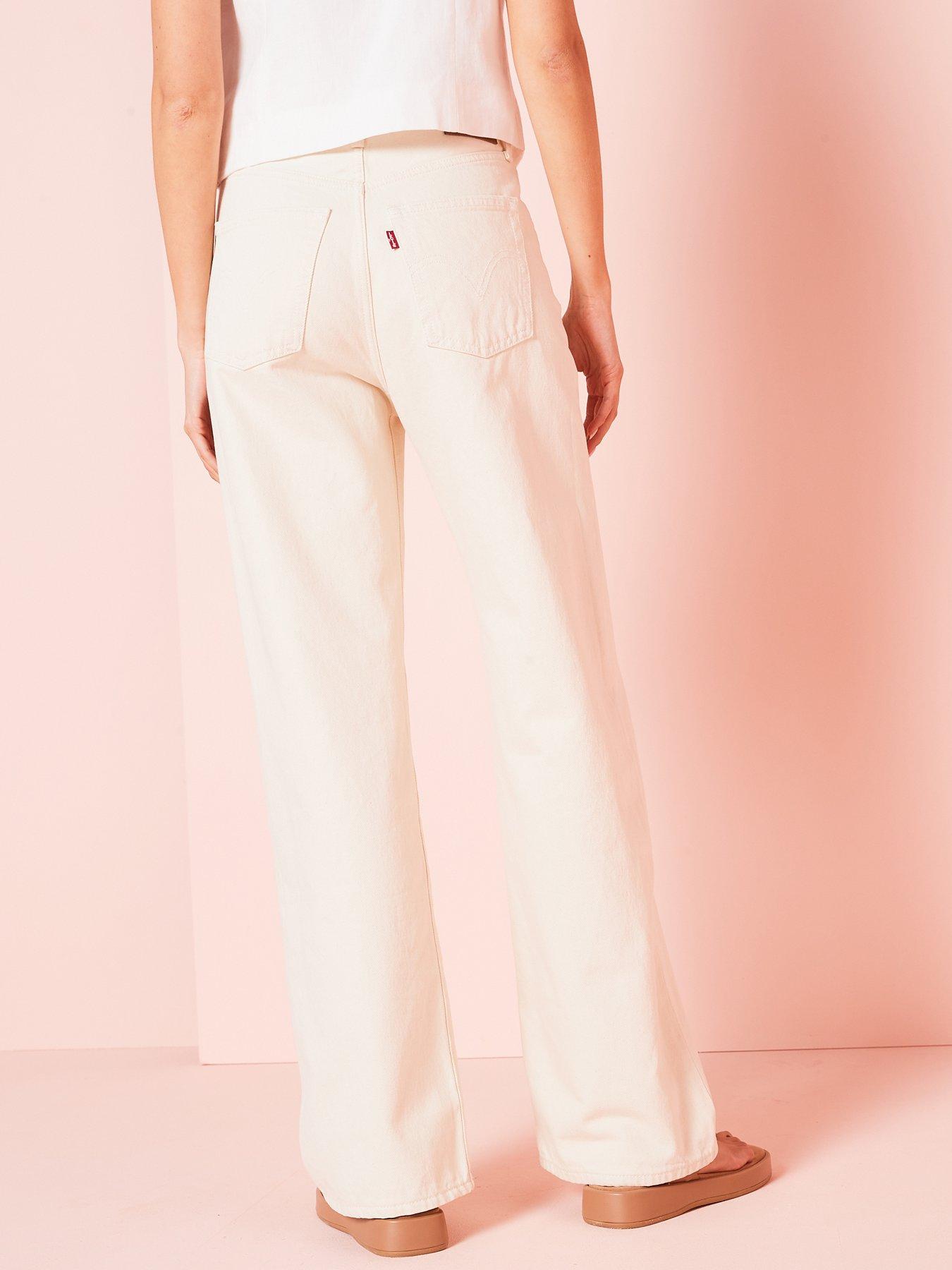 Image 2 of 6 of Levi's Ribcage Wide Leg Jeans - Barely Freezing Cream