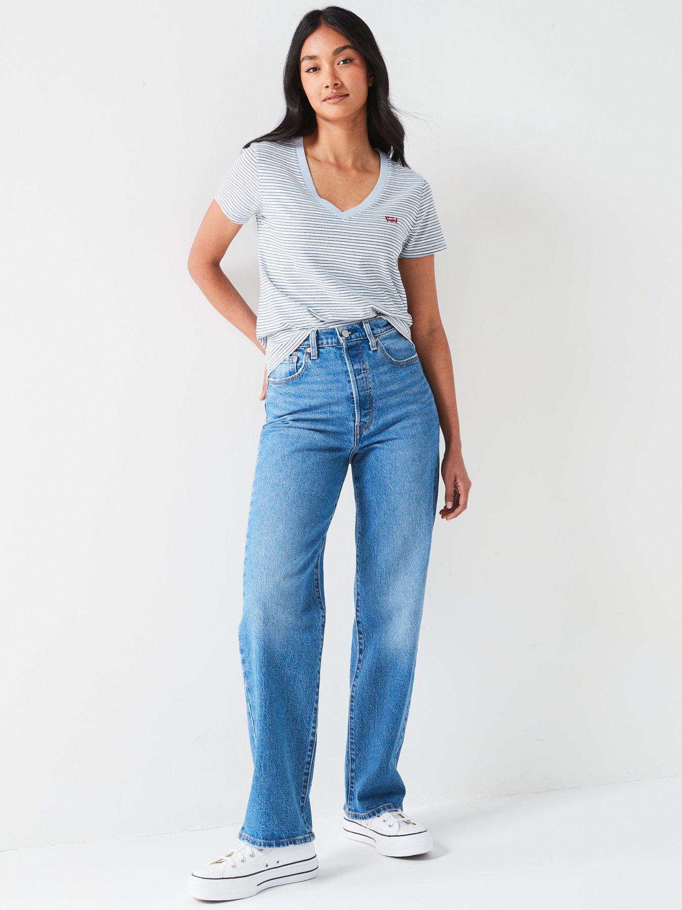 Image 3 of 5 of Levi's Ribcage Full-length Jeans - Dance Around - Blue