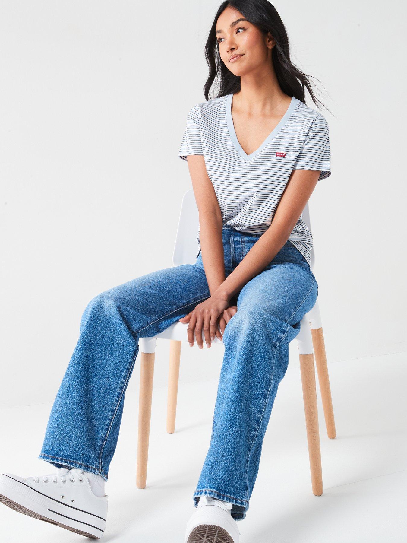 Image 4 of 5 of Levi's Ribcage Full-length Jeans - Dance Around - Blue