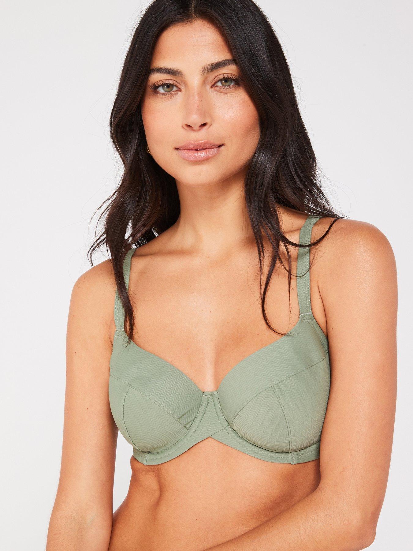 Image 3 of 4 of DORINA Curacao Extra Light Padded Bikini Top - Green