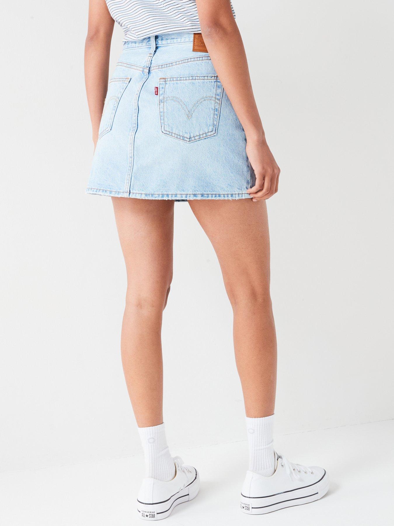 levis-icon-skirt-front-and-center-bluestillFront