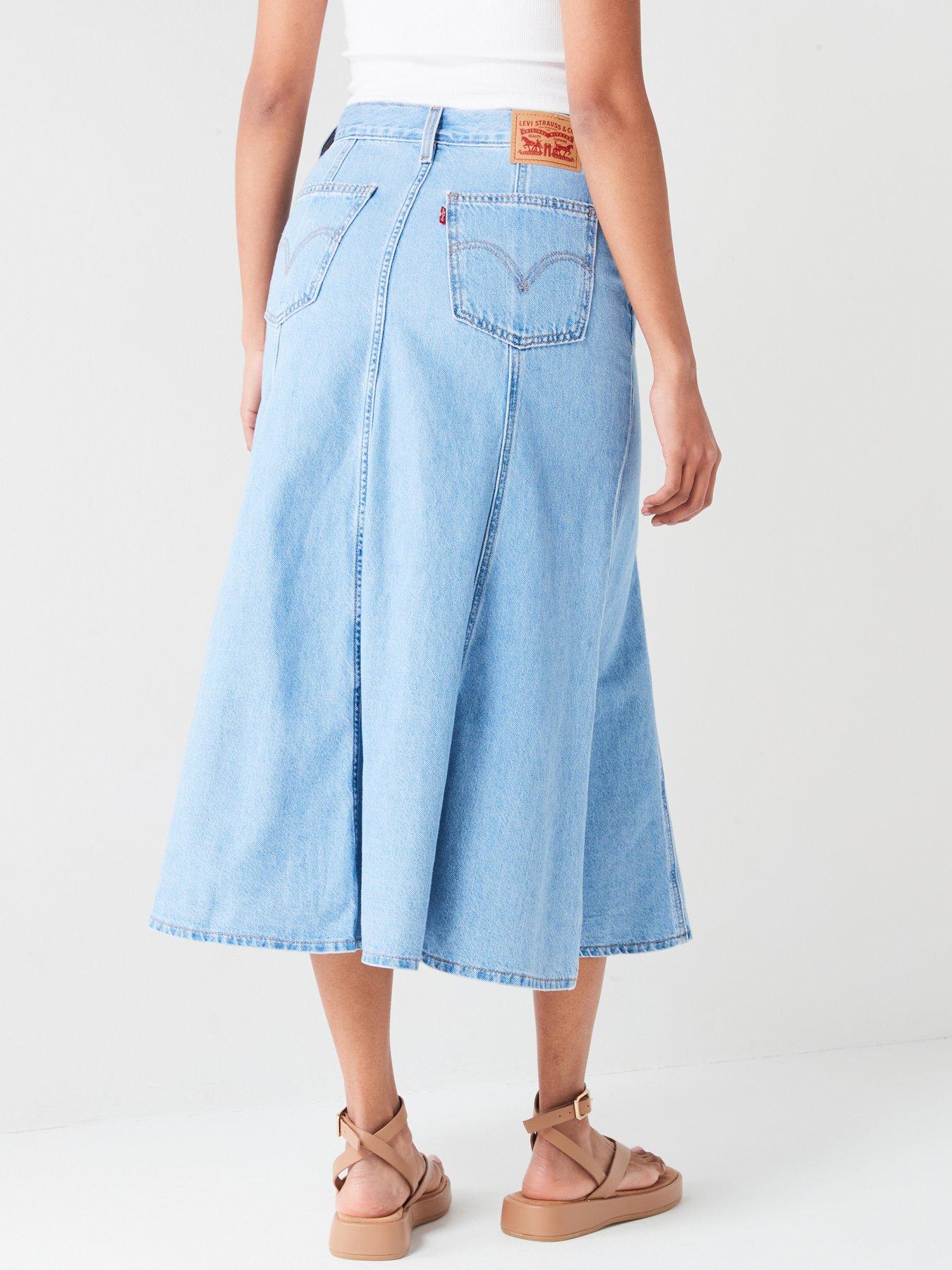 levis-fit-and-flare-skirt-i-will-bluestillFront