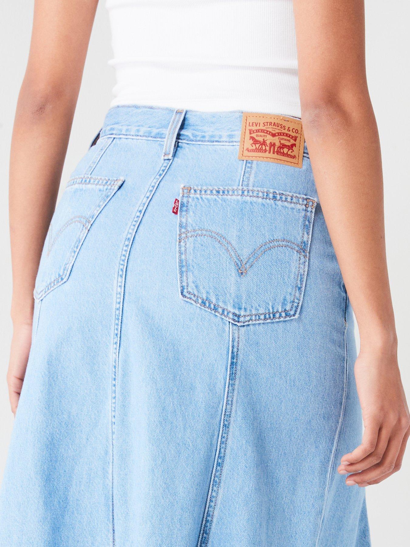 levis-fit-and-flare-skirt-i-will-blueoutfit