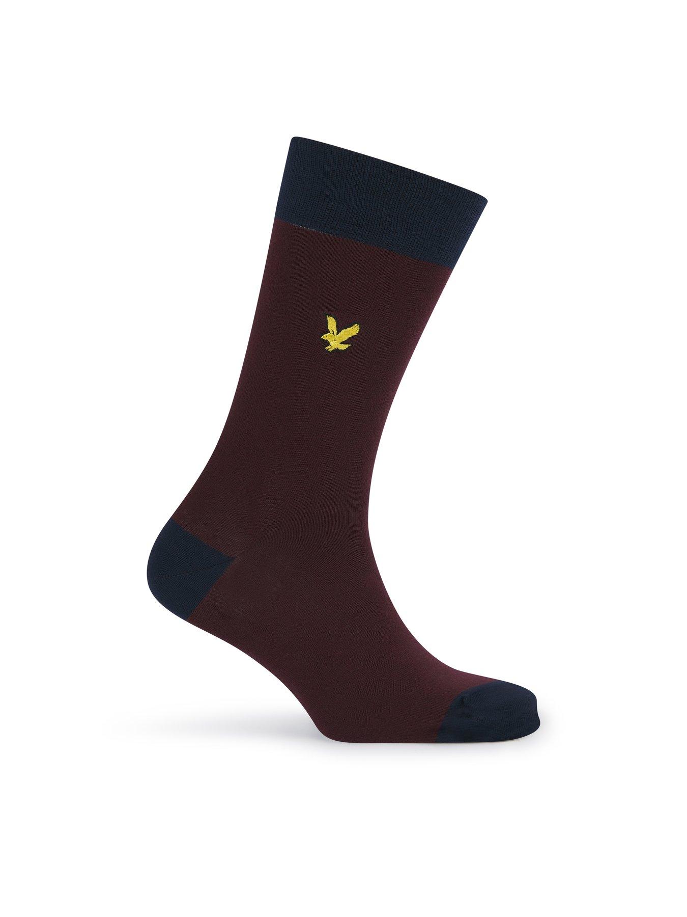 lyle-scott-lyle-amp-scott-otto-3-pack-check-dress-crew-socks-redstillFront