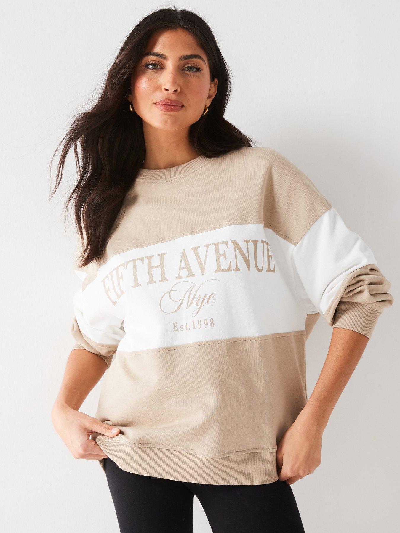 everyday-colournbspblock-oversized-sweatshirt-beigewhite