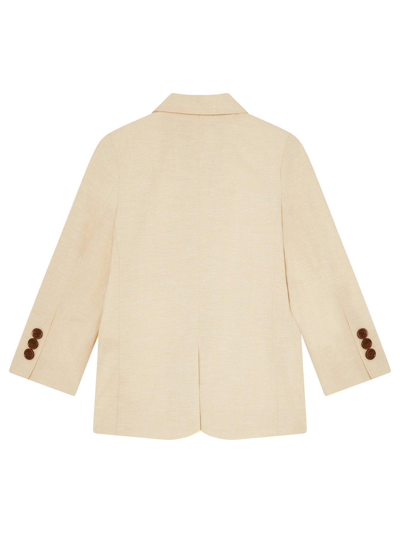 Image 2 of 3 of Monsoon Boys Smart Pocket Detail Blazer - Stone