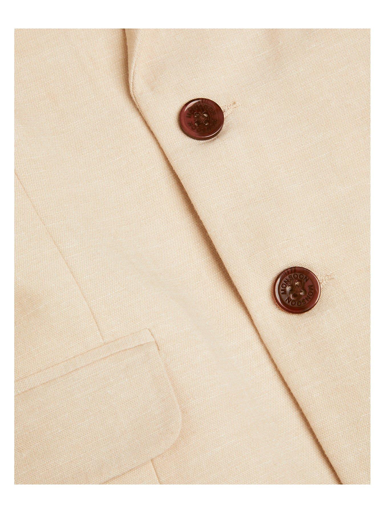 Image 3 of 3 of Monsoon Boys Smart Pocket Detail Blazer - Stone