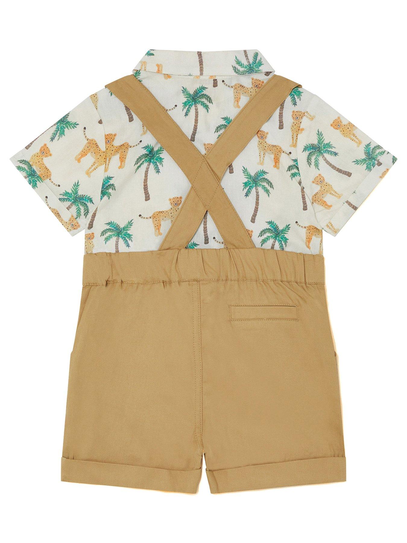 monsoon-baby-boys-jungle-shirt-and-dungarees-set-greenback