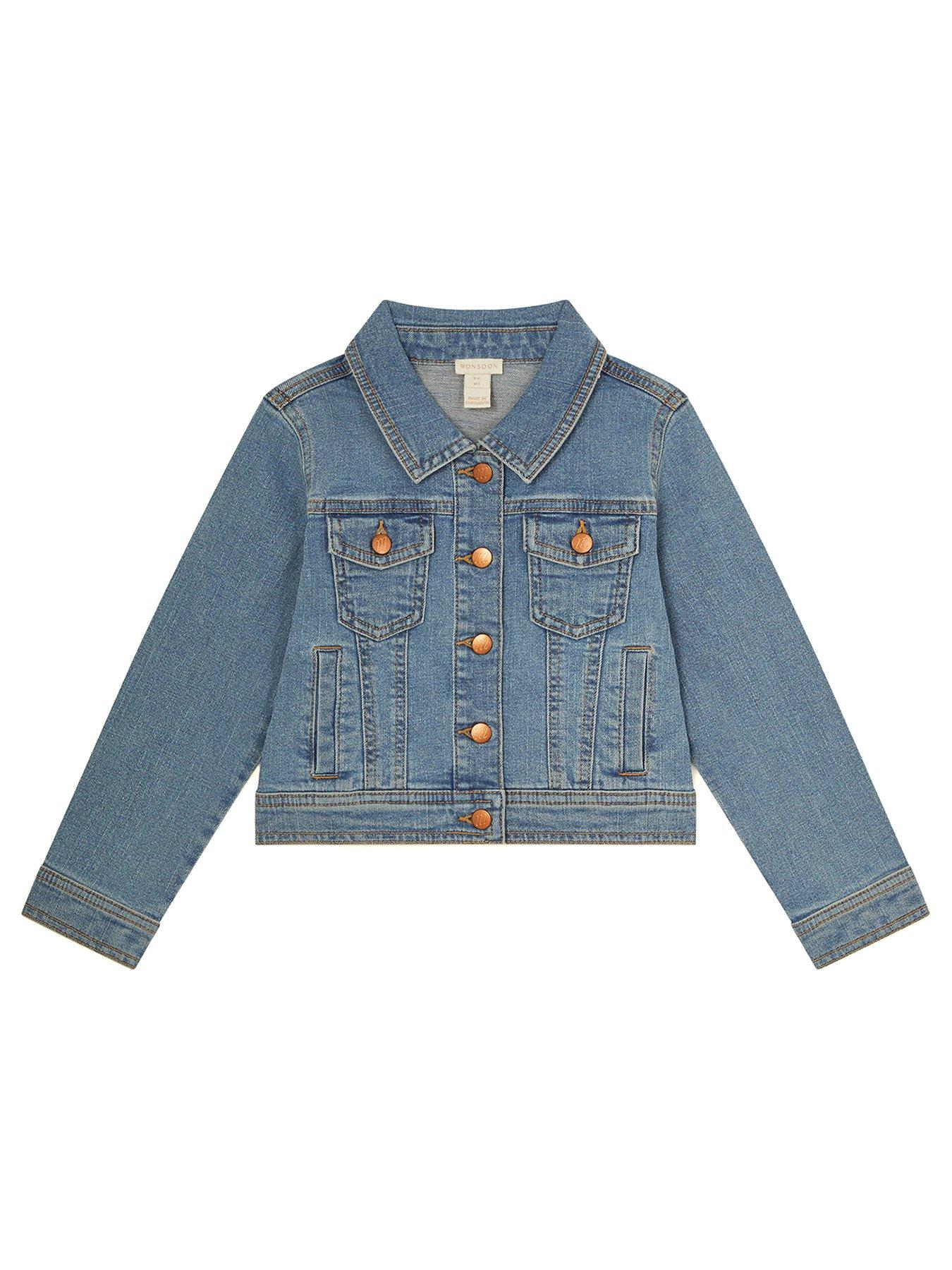 Monsoon Girls Plain Denim Jacket Blue Very Ireland
