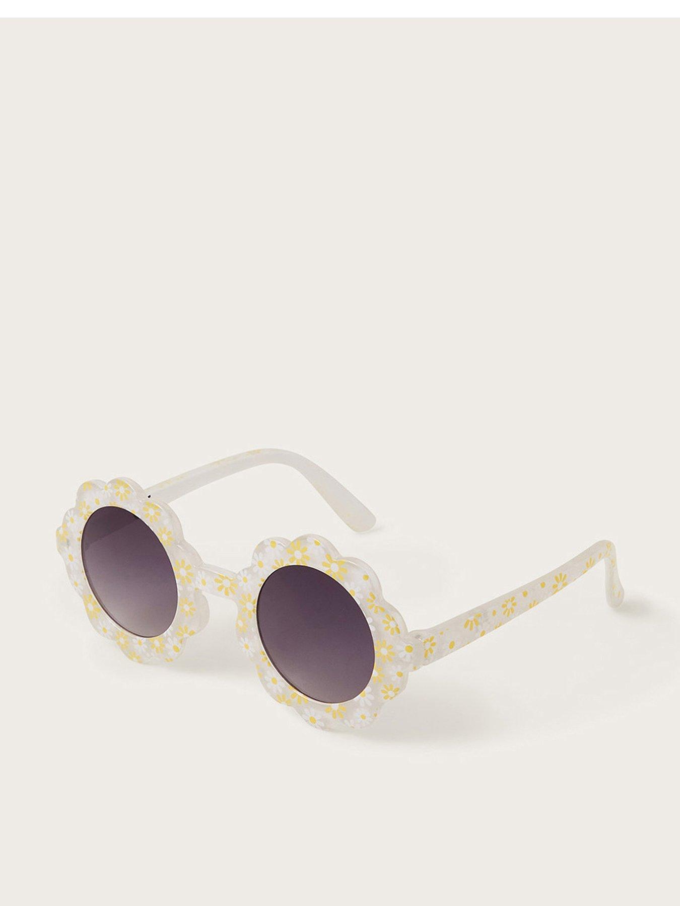 Image 1 of 2 of Monsoon Baby Girls Daisy Sunglasses With Case - Lemon