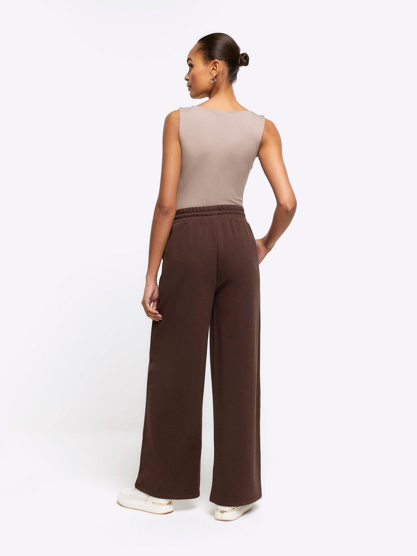 river-island-wide-leg-jogger-dark-brownstillFront